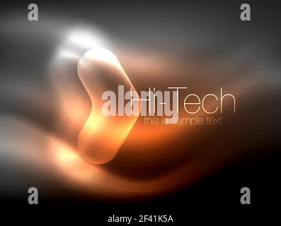 Blurred arrows in dark space. Neon pointers, glass glossy design, abstract shiny techno background, web banner. Blurred arrows in dark space. Neon pointers, glass glossy design, abstract shiny techno background, web banner, vector illustration Stock Vector