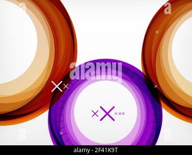 Flying abstract circles, vector geometric background, color air bubbles, web banner template, business or technology presentation background or elements. Flying abstract circles, vector geometric background, color air bubbles, web banner template, business or technology presentation background or elements, vector illustration Stock Vector