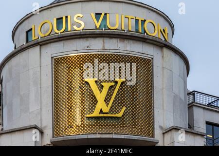 Louis Vuitton flagship store at the Champs-Elysees, Paris FR Stock Photo -  Alamy