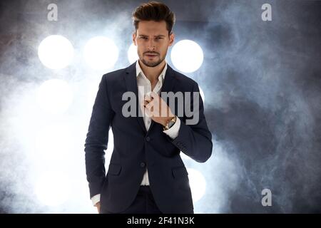 Closeup portrait of a handsome young guy Stock Photo