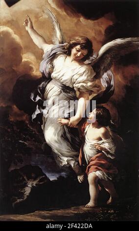 Pietro da Cortona - Guardian Angel 1656 Stock Photo