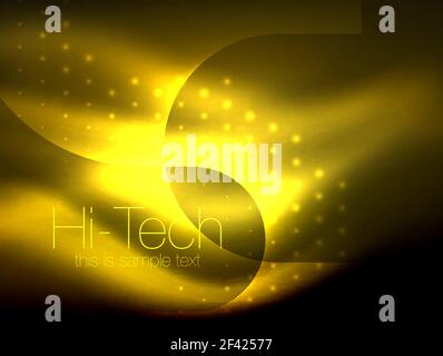 Glittering neon glowin wave, techno modern art abstract background, magical shiny template. Glittering neon glowin wave, techno modern art abstract background, magical shiny template. Vector illustration Stock Vector