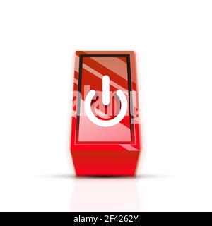 Power button icon, start symbol, web design UI or application design element. Power button icon, start symbol, web design UI or application design element. Vector illustration Stock Vector