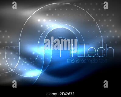 Glittering neon glowin wave, techno modern art abstract background, magical shiny template. Glittering neon glowin wave, techno modern art abstract background, magical shiny template. Vector illustration Stock Vector