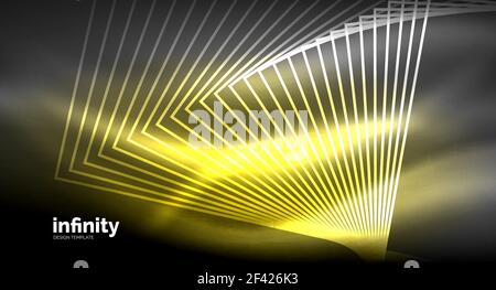 Shiny straight lines on dark background, techno digital modern template. Shiny straight lines on dark background, techno digital modern template. Vector background Stock Vector