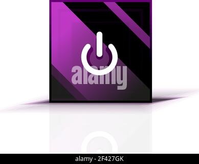 Power button icon, start symbol, web design UI or application design element. Power button icon, start symbol, web design UI or application design element. Vector illustration Stock Vector