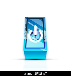 Power button icon, start symbol, web design UI or application design element. Power button icon, start symbol, web design UI or application design element. Vector illustration Stock Vector