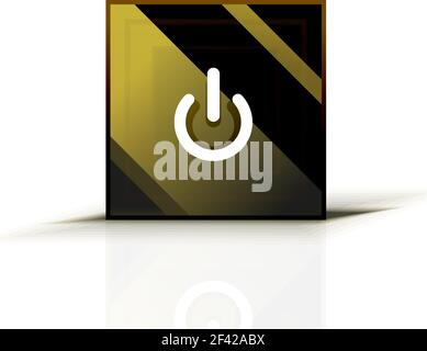 Power button icon, start symbol, web design UI or application design element. Power button icon, start symbol, web design UI or application design element. Vector illustration Stock Vector
