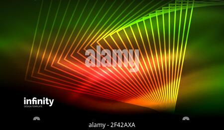 Shiny straight lines on dark background, techno digital modern template. Shiny straight lines on dark background, techno digital modern template. Vector background Stock Vector