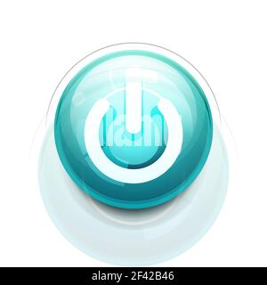 Power button icon, start symbol, web design UI or application design element. Power button icon, start symbol, web design UI or application design element. Vector illustration Stock Vector