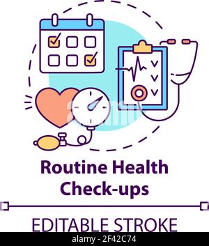 Routine health checkups concept icon Stock Vector