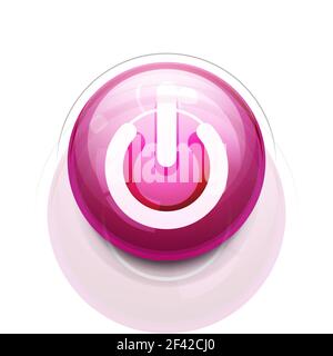 Power button icon, start symbol, web design UI or application design element. Power button icon, start symbol, web design UI or application design element. Vector illustration Stock Vector
