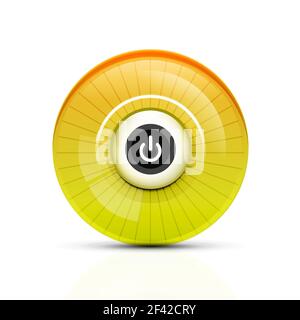 Power button icon, start symbol, web design UI or application design element. Power button icon, start symbol, web design UI or application design element. Vector illustration Stock Vector