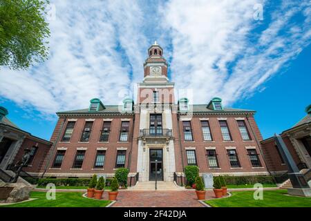 Chelsea City Hall is a historic building modeled after Old Independence Hall in Philadelphia at 500 Broadway in downtown Chelsea, Massachusetts MA, US Stock Photo