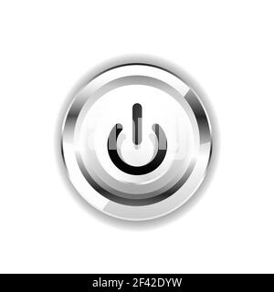 Techno futuristic start power button. Techno futuristic start power button. Vector illustration Stock Vector