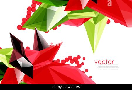 Color glass crystals on white background, geometric abstract composition with glass gemstones and copyspace, background template. Vector color glass crystals on white background, geometric abstract composition with glass gemstones and copyspace, background template Stock Vector