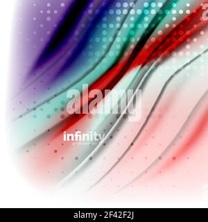 Blurred mixing liquid flowing colors, abstract background, web design template for presentation, app wallpaper, banner or poster. Blurred mixing liquid flowing colors, vector abstract background, web design template for presentation, app wallpaper, banner or poster Stock Vector