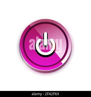 Power button icon, start symbol, web design UI or application design element. Power button icon, start symbol, web design UI or application design element. Vector illustration Stock Vector