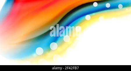 Vector flowing liqiud colors isolated on white, wave abstract background. Vector flowing liqiud colors isolated on white, wave abstract background template Stock Vector