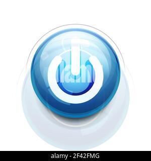 Power button icon, start symbol, web design UI or application design element. Power button icon, start symbol, web design UI or application design element. Vector illustration Stock Vector