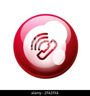 Phone support call center button. Phone support call center button, web icon design Stock Vector