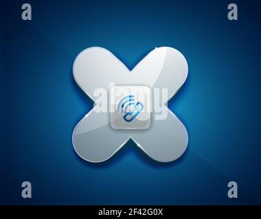 Phone support call center button. Phone support call center button, web icon design Stock Vector