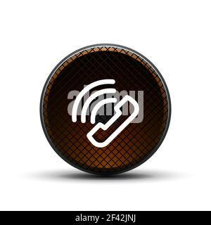 Phone button, call support idea, vector illustration. Phone button, call support idea, vector illustration. Old fashion phone icon Stock Vector