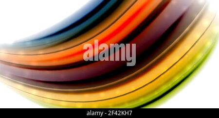Abstract flowing motion wave, liquid colors mixing, vector abstract background. Abstract flowing motion wave, liquid colors mixing, vector abstract background with light dots effect Stock Vector