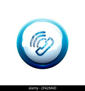 Phone support call center button. Phone support call center button, web icon design Stock Vector