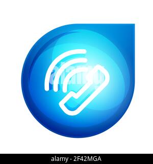 Phone support call center button. Phone support call center button, web icon design Stock Vector