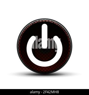 Techno futuristic start power button. Techno futuristic start power button. Vector illustration Stock Vector
