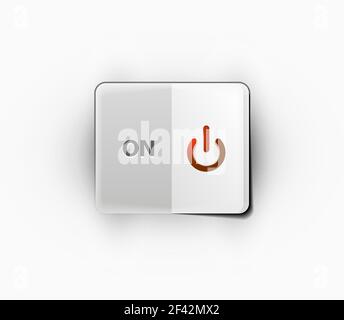 Power button technology logo, digital art techno concept, on off icon. Vector power button technology logo, digital art techno concept, on off icon Stock Vector