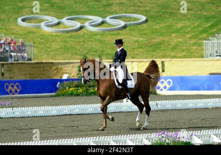 Olympic Games, Sydney 2000, Heidi Svanborg (FIN) riding Bazalt Stock Photo