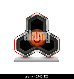 Techno futuristic start power button. Techno futuristic start power button. Vector illustration Stock Vector