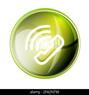 Phone support call center button. Phone support call center button, web icon design Stock Vector