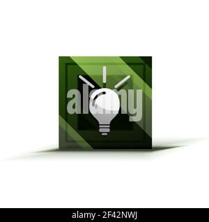 Light bulb, new idea concept web button. Light bulb, new idea concept web button, vector illustration Stock Vector