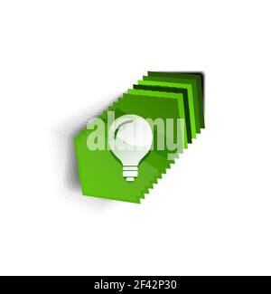 Light bulb, new idea concept web button. Light bulb, new idea concept web button, vector illustration Stock Vector