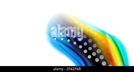 Vector flowing liqiud colors isolated on white, wave abstract background. Vector flowing liqiud colors isolated on white, wave abstract background template Stock Vector