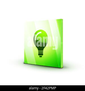 Light bulb, new idea concept web button. Light bulb, new idea concept web button, vector illustration Stock Vector