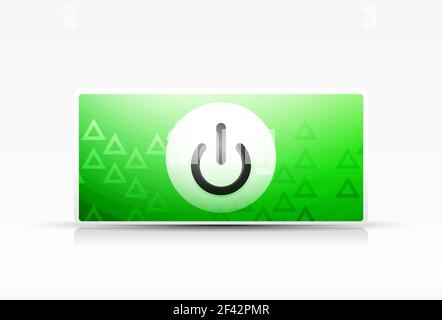 Power button technology logo, digital art techno concept, on off icon. Vector power button technology logo, digital art techno concept, on off icon Stock Vector