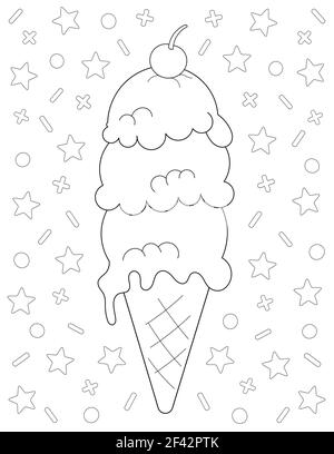 ice cream scoop coloring page