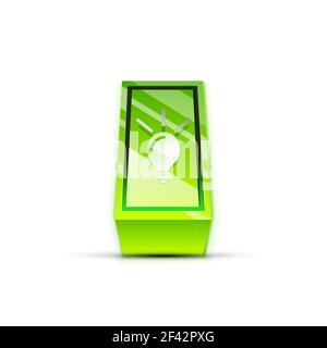 Light bulb, new idea concept web button. Light bulb, new idea concept web button, vector illustration Stock Vector