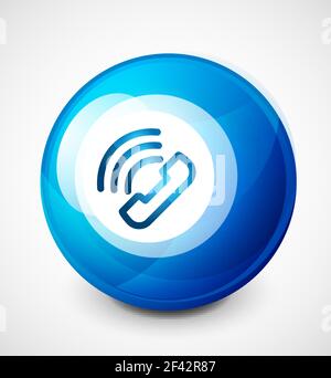 Vector phone support web button. Vector phone support web button, digital technology concept, old phone icon Stock Vector