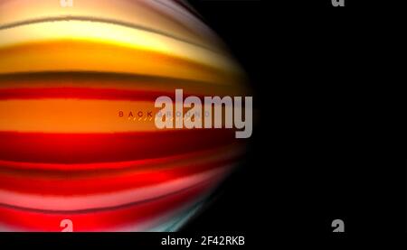 Fluid wavy multicolored lines on black. Fluid wavy multicolored lines on black, vector background, dynamic motion pattern Stock Vector
