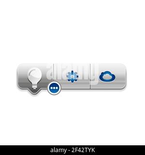 Light bulb, new idea concept web button. Light bulb, new idea concept web button, vector illustration Stock Vector