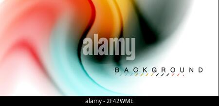 Swirl fluid flowing colors motion effect, holographic abstract background. Swirl fluid flowing colors motion effect, holographic abstract background. Vector illustration Stock Vector