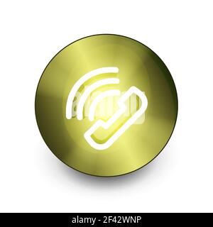 Phone support call center button. Phone support call center button, web icon design Stock Vector