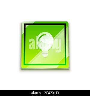 Light bulb, new idea concept web button. Light bulb, new idea concept web button, vector illustration Stock Vector