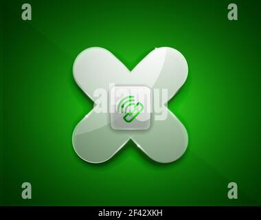 Phone support call center button. Phone support call center button, web icon design Stock Vector