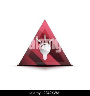 Light bulb, new idea concept web button. Light bulb, new idea concept web button, vector illustration Stock Vector